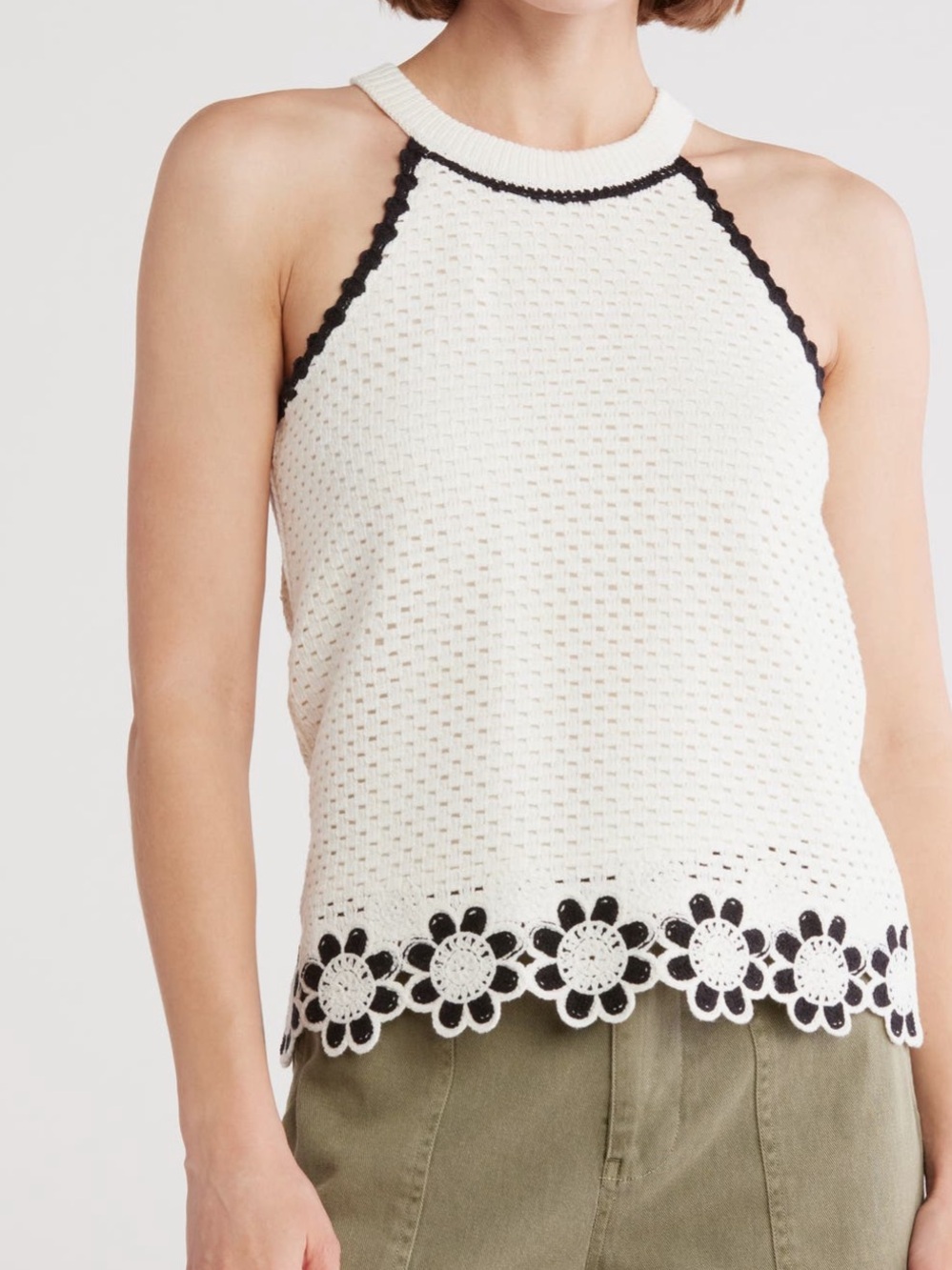 Design History Crochet Sweater Tank size S